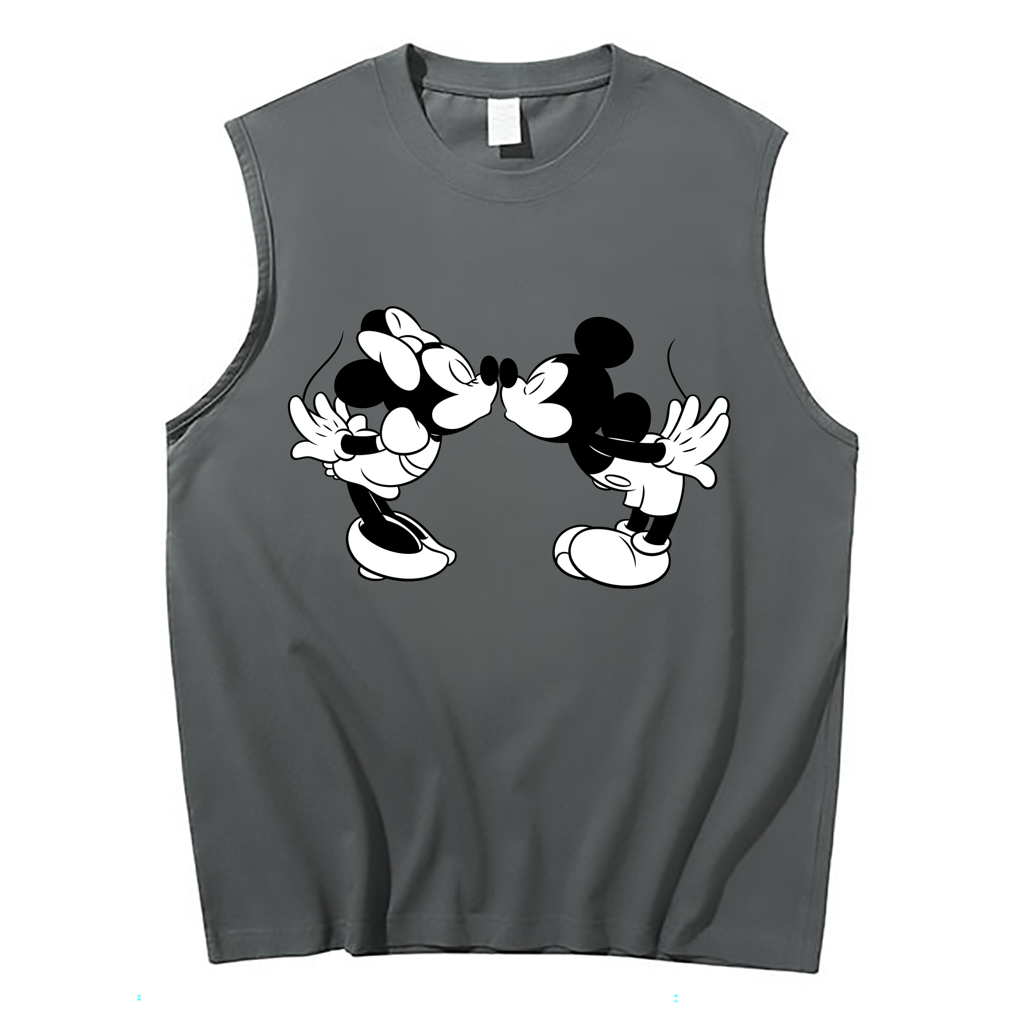 ミッキーマウス Mickey Mouse コットン100％タンクトップ（フロントプリント）